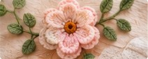 Colorful crochet flowers